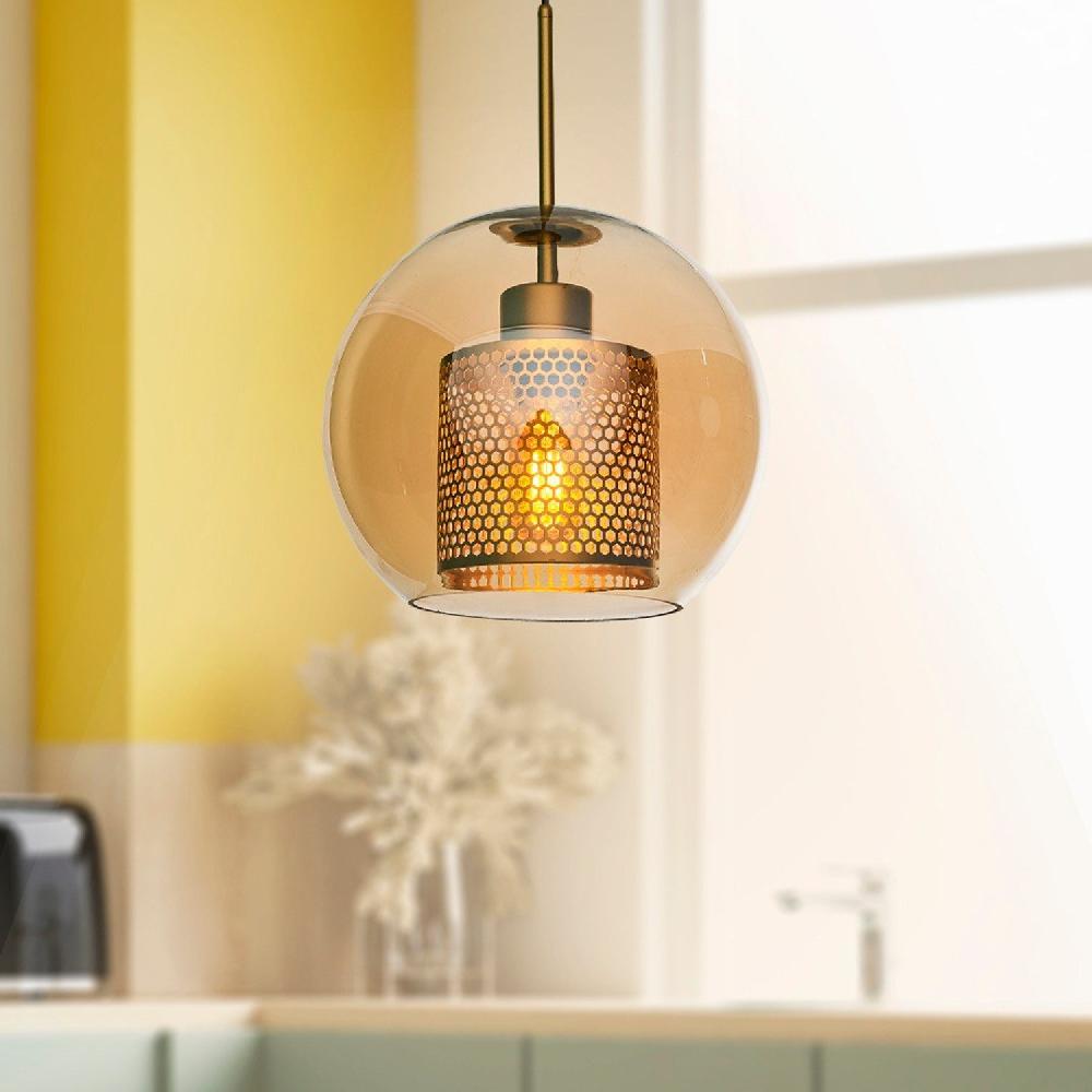 Opviq AmberLuxe Aura Chandelier 25 Cm - Metal Elegance | Opviq