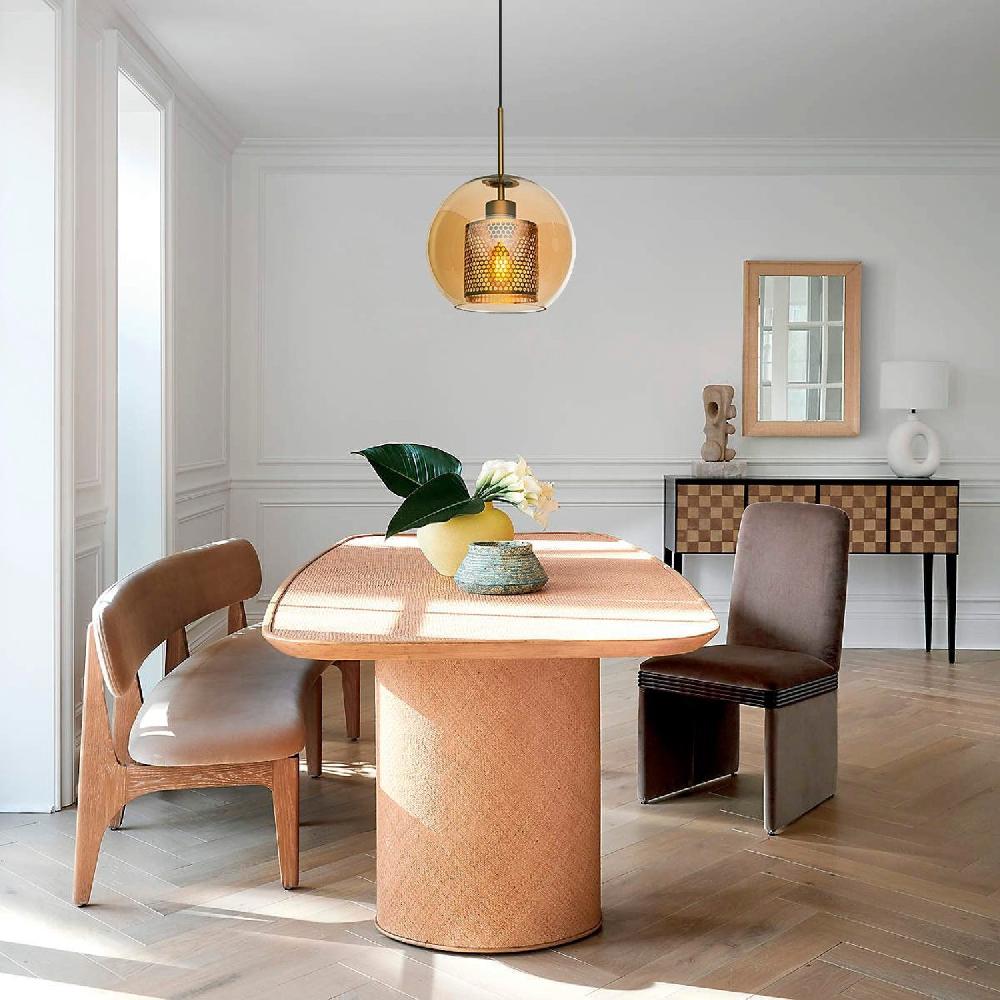 opviq AmberLuxe Aura Chandelier 25 cm - Metal Elegance | Opviq