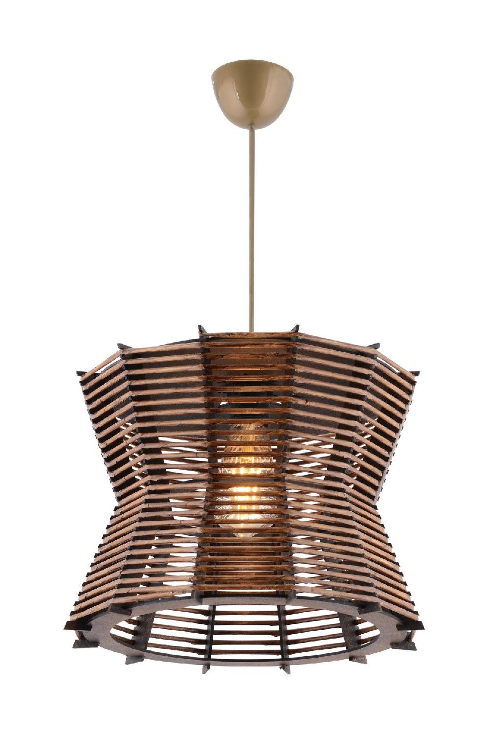 Opviq BambooGlow Luxe: Artisan Wooden Chandelier | Opviq