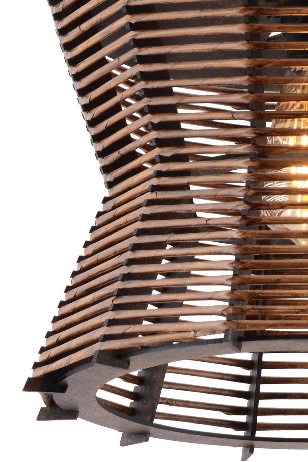 Opviq BambooGlow Luxe: Artisan Wooden Chandelier | Opviq