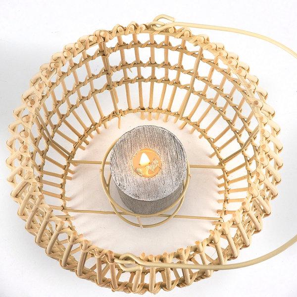 Opviq BambooGlow Oak Candlestick - Nature's Light Elegance | Opviq