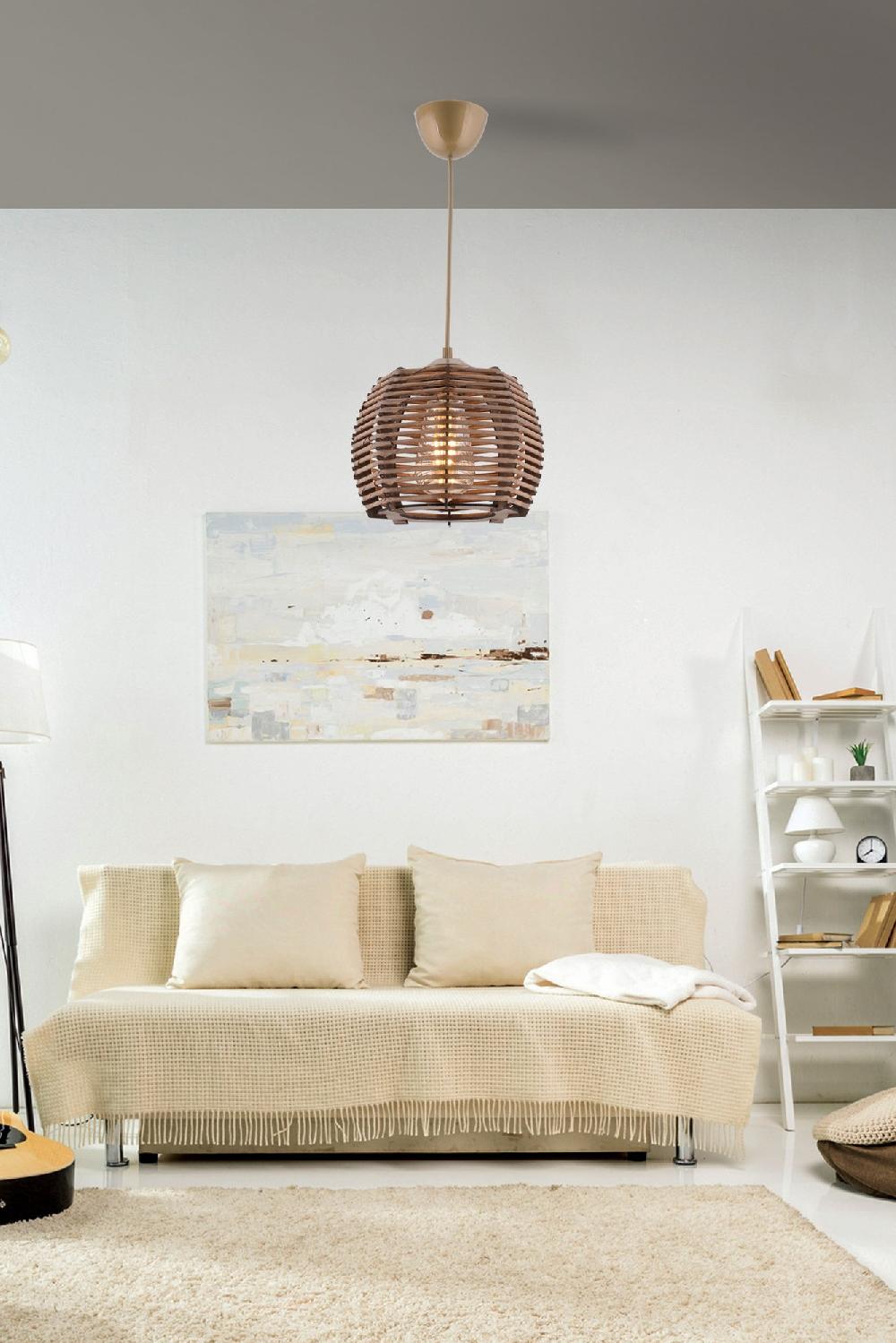 opviq BambooGlow Wooden Chandelier Elegance 55 | Opviq