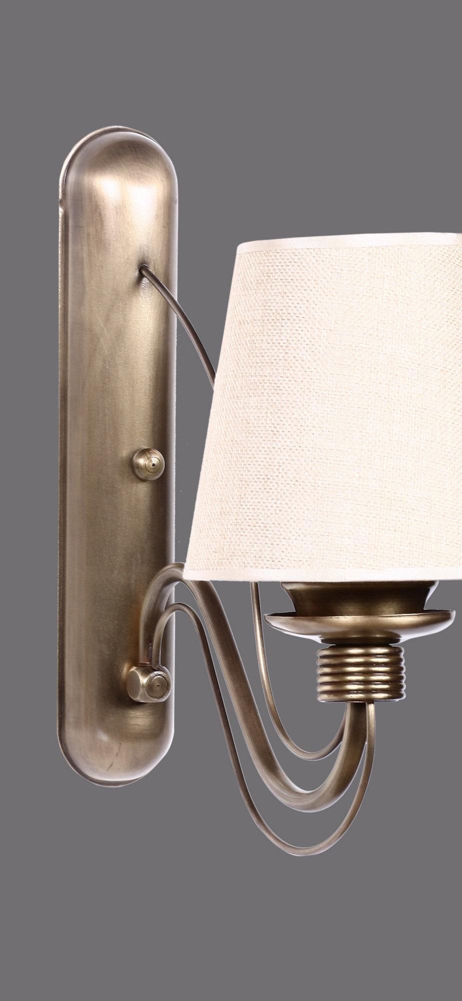 Opviq Beige Radiance: Luxe Metal Fabric Wall Lamp | Opviq
