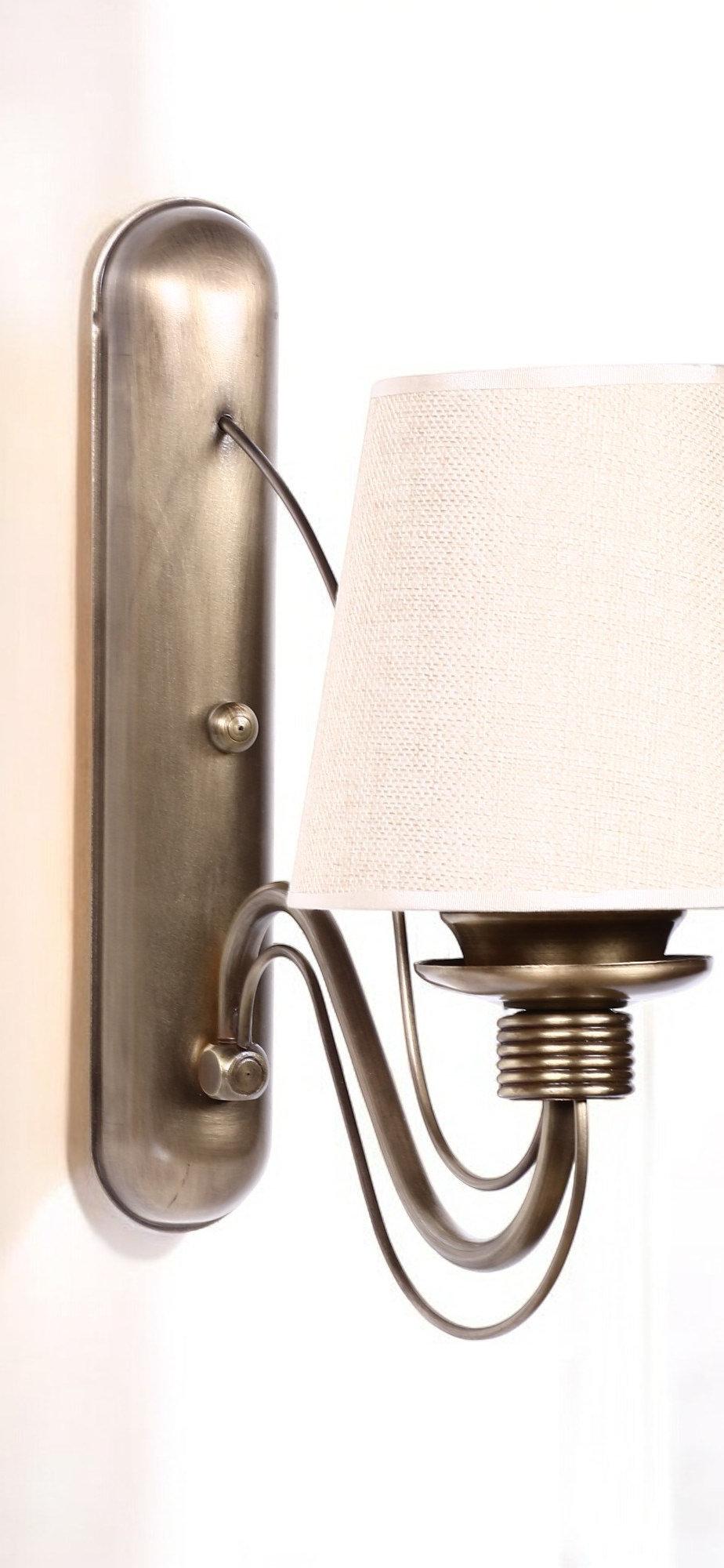 opviq Beige Radiance: Luxe Metal Fabric Wall Lamp | Opviq