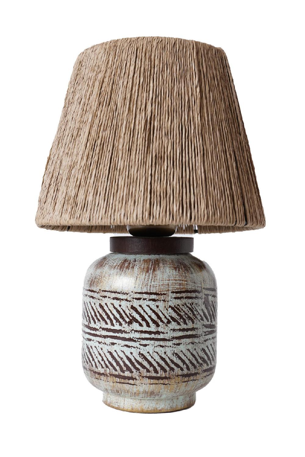 Opviq Ceramica Glow: Enchanted Brown Table Lamp | Opviq