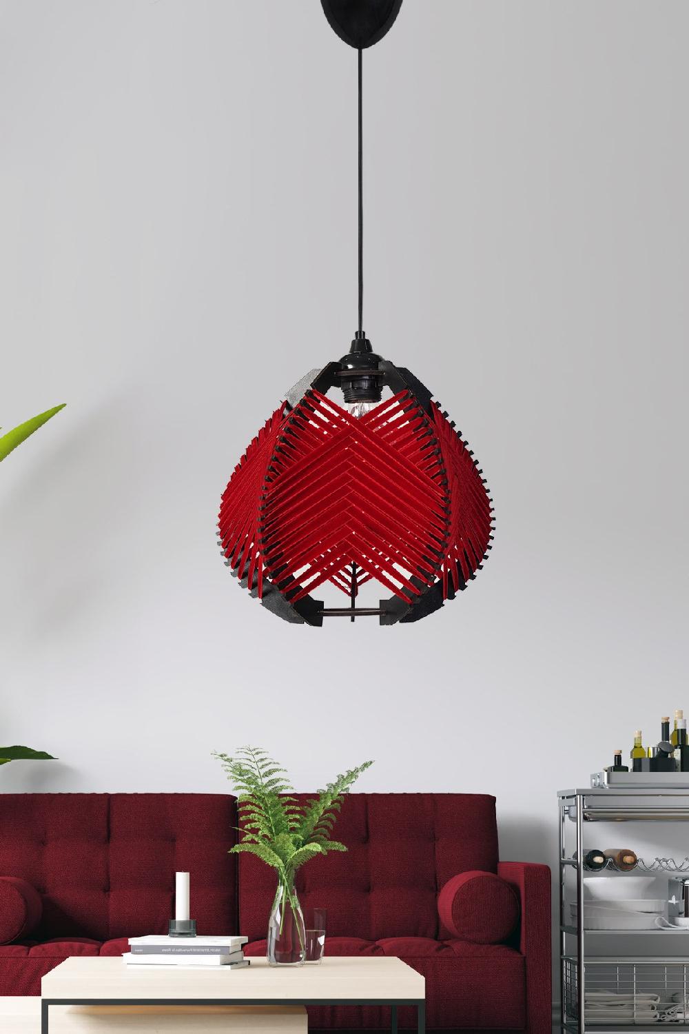 opviq Crimson Lumea: The Radiant Red Chandelier | Opviq
