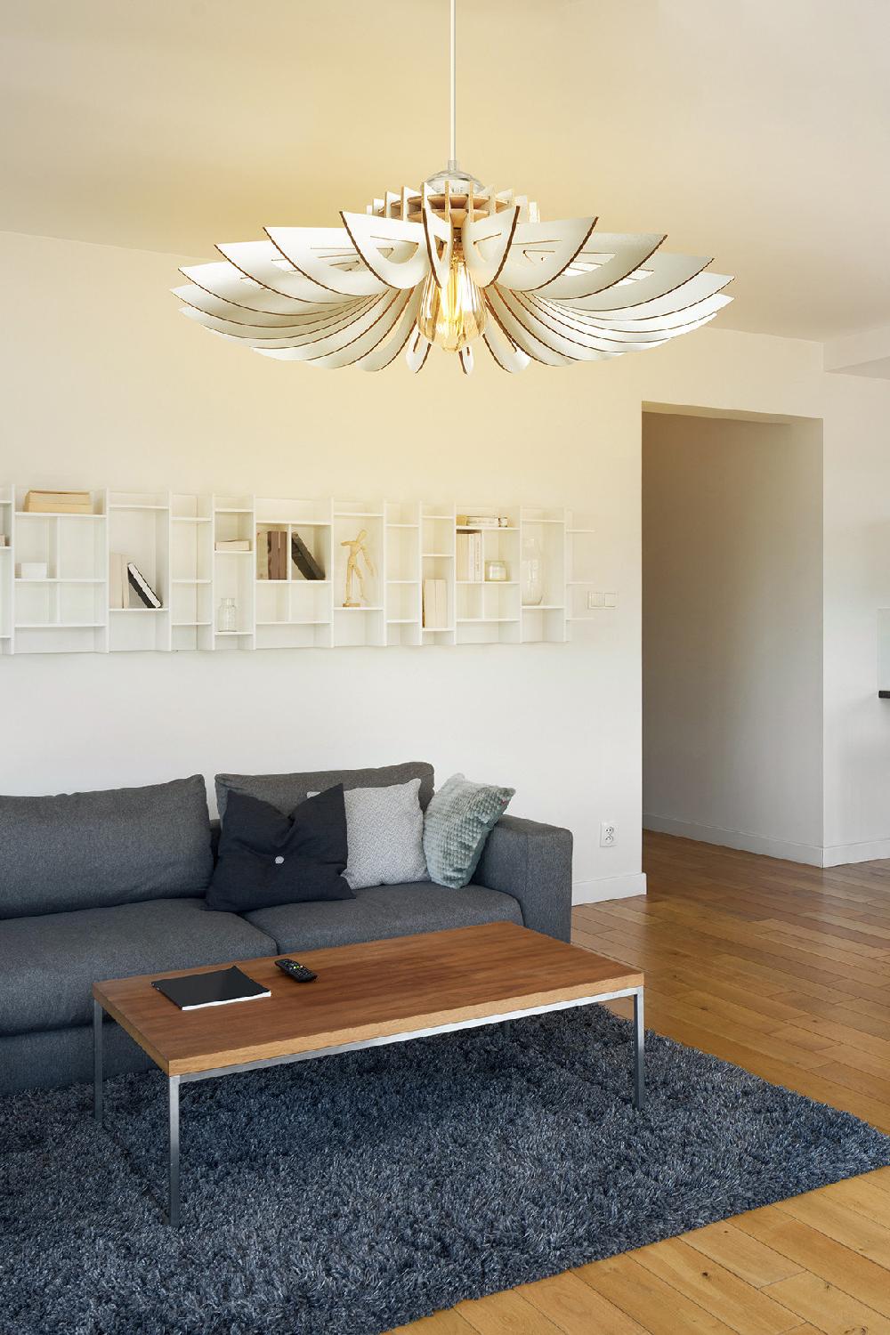 Opviq DaisyGlow Luxe: Scandinavian White Chandelier | Opviq