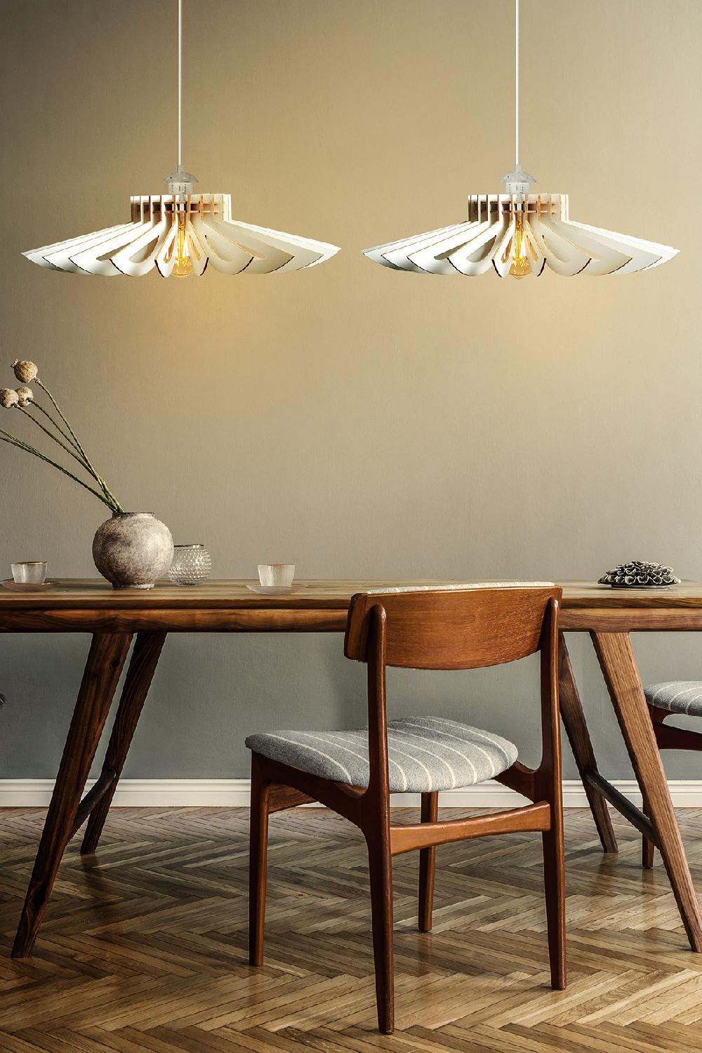 opviq DaisyGlow Luxe: Scandinavian White Chandelier | Opviq