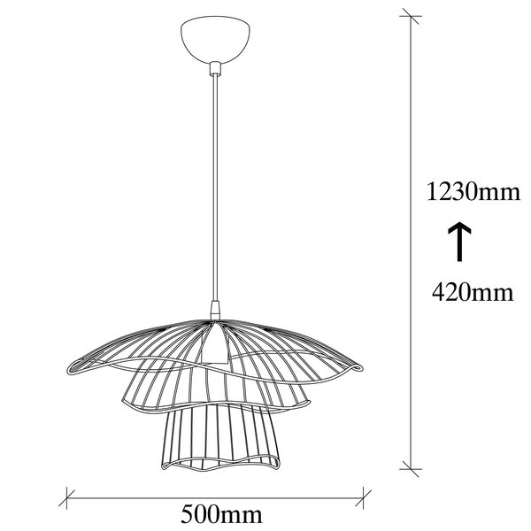 Opviq EbonLuxe Industrial Chandelier 50cm Elegance | Opviq
