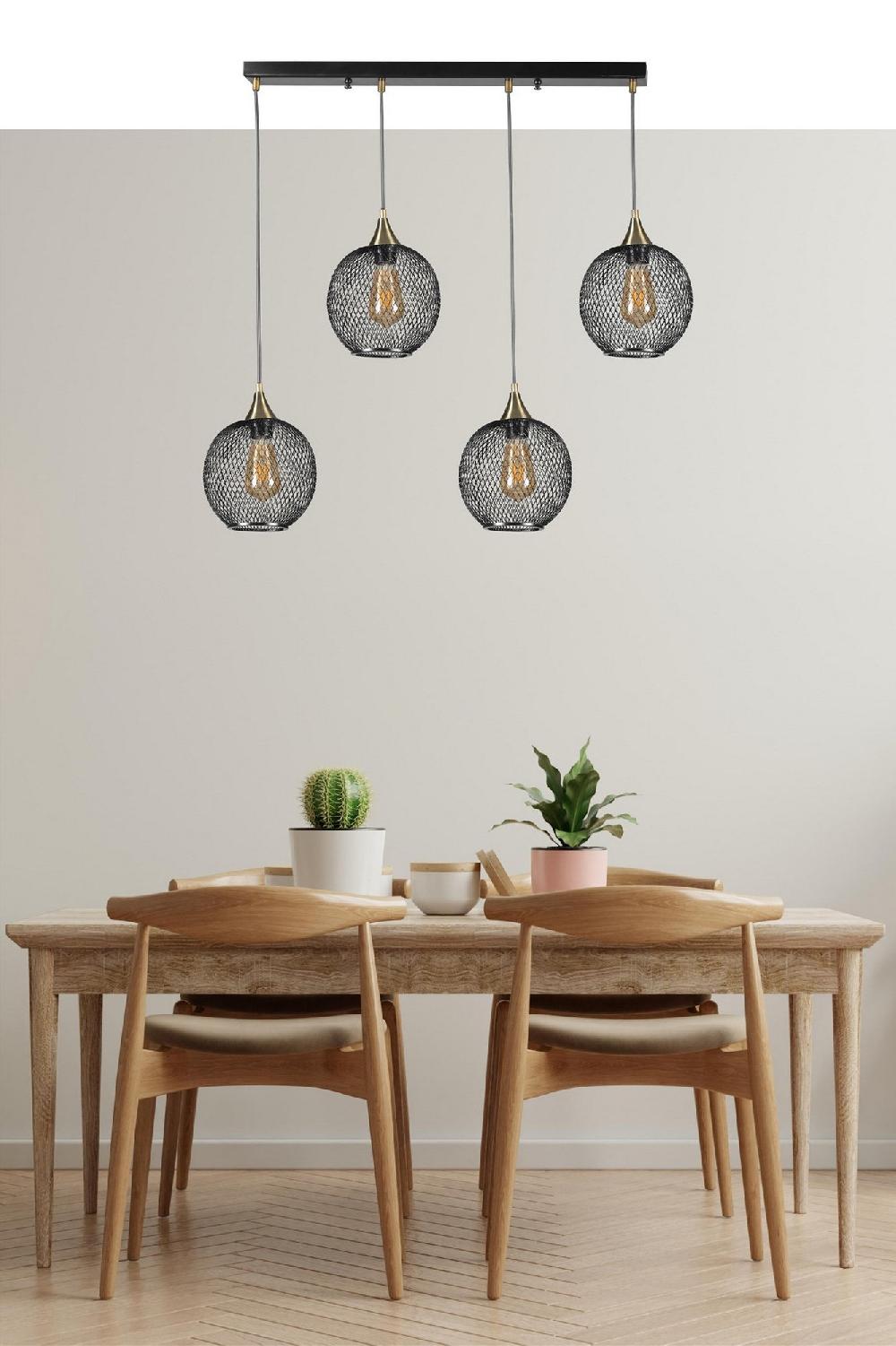 opviq Eclipse Noir Chandelier: Timeless Elegance in Metal | Opviq