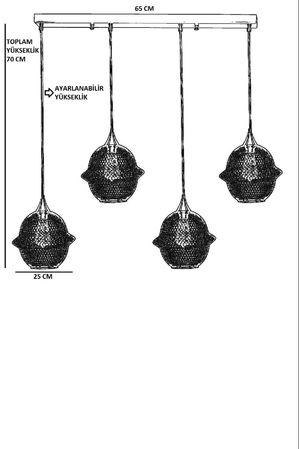 Opviq Elysian Noir Metal Chandelier 70cm Elegance | Opviq