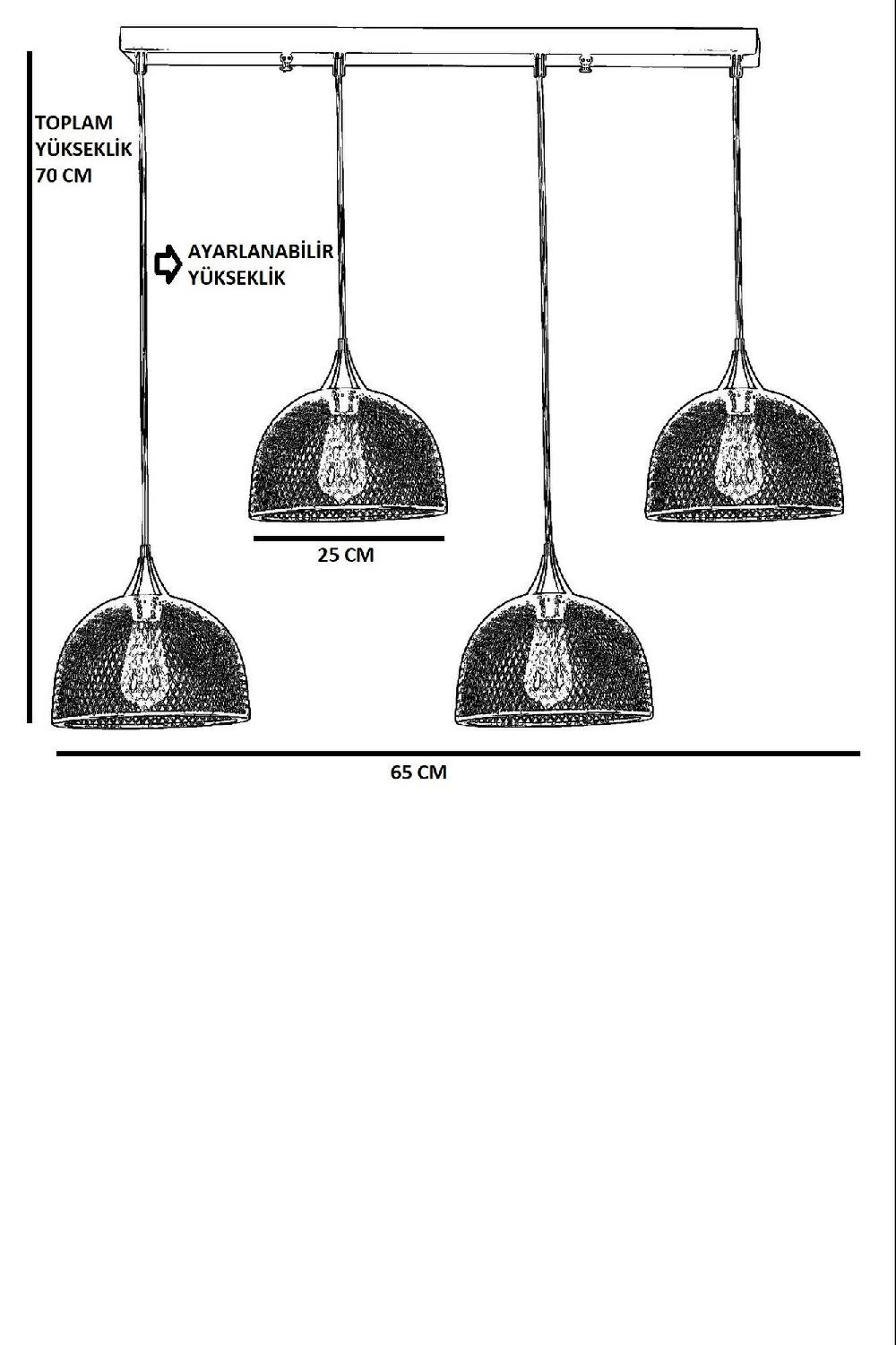 Opviq Elysian Noir Metal Chandelier 70cm Elegance | Opviq