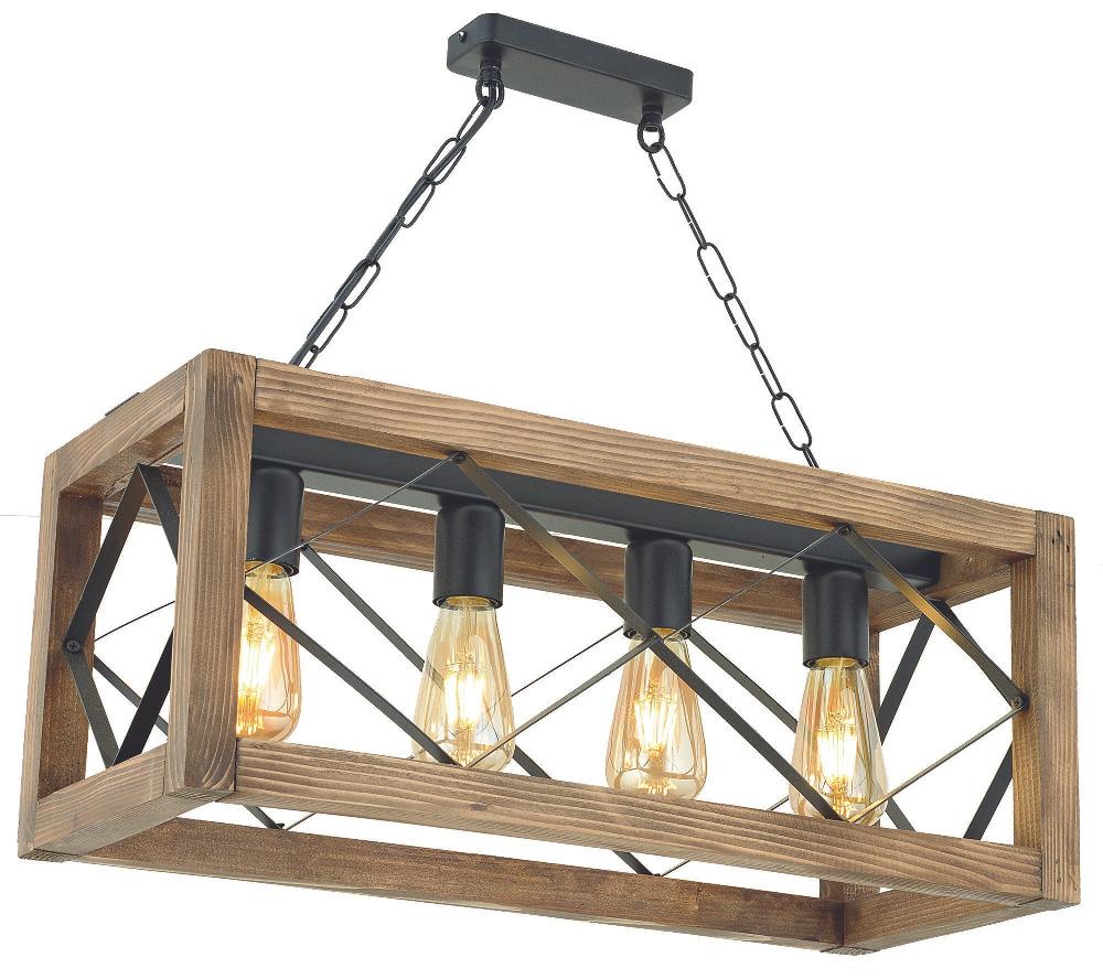 Opviq FIRLUX Walnut Chandelier: Rustic Elegance In Metal | Opviq