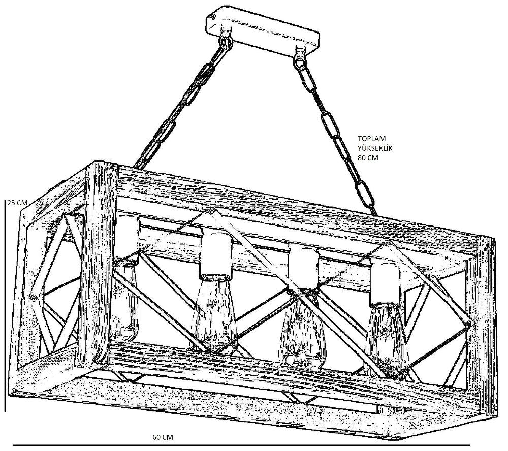 Opviq FIRLUX Walnut Chandelier: Rustic Elegance In Metal | Opviq