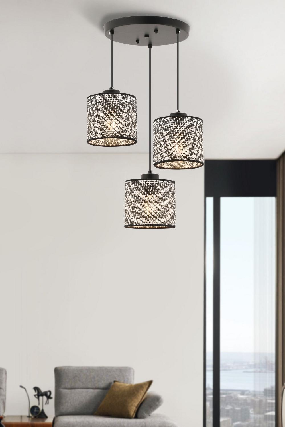 Opviq Gleamora Grey Metal Chandelier Elegance | Opviq