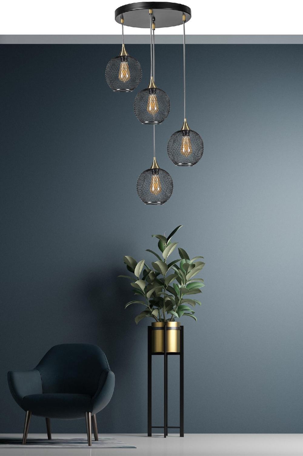 opviq Gleamora Noir: The Antique Elegance Chandelier | Opviq