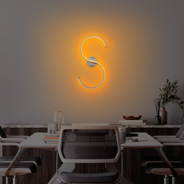 Opviq GloVibe Metal LED Wall Lamp - Grey Elegance | Opviq