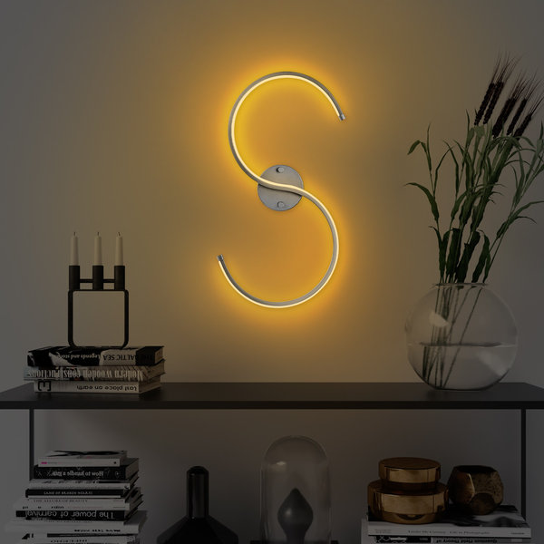 opviq GloVibe Metal LED Wall Lamp - Grey Elegance | Opviq