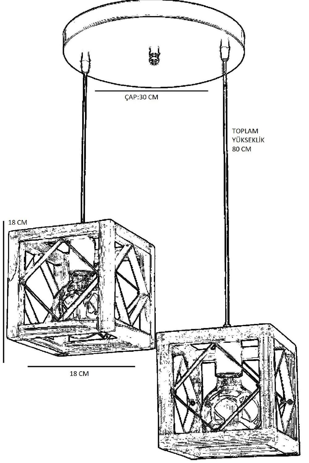 Opviq Hornbeam Elegance: The Rustic Fusion Chandelier | Opviq
