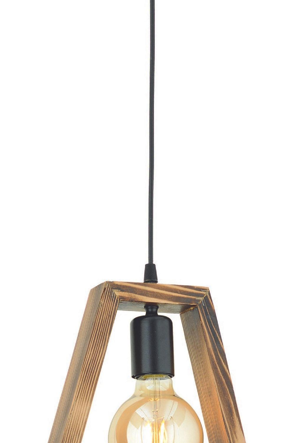 Opviq Hornbeam Radiance: Walnut & Noir Chandelier | Opviq