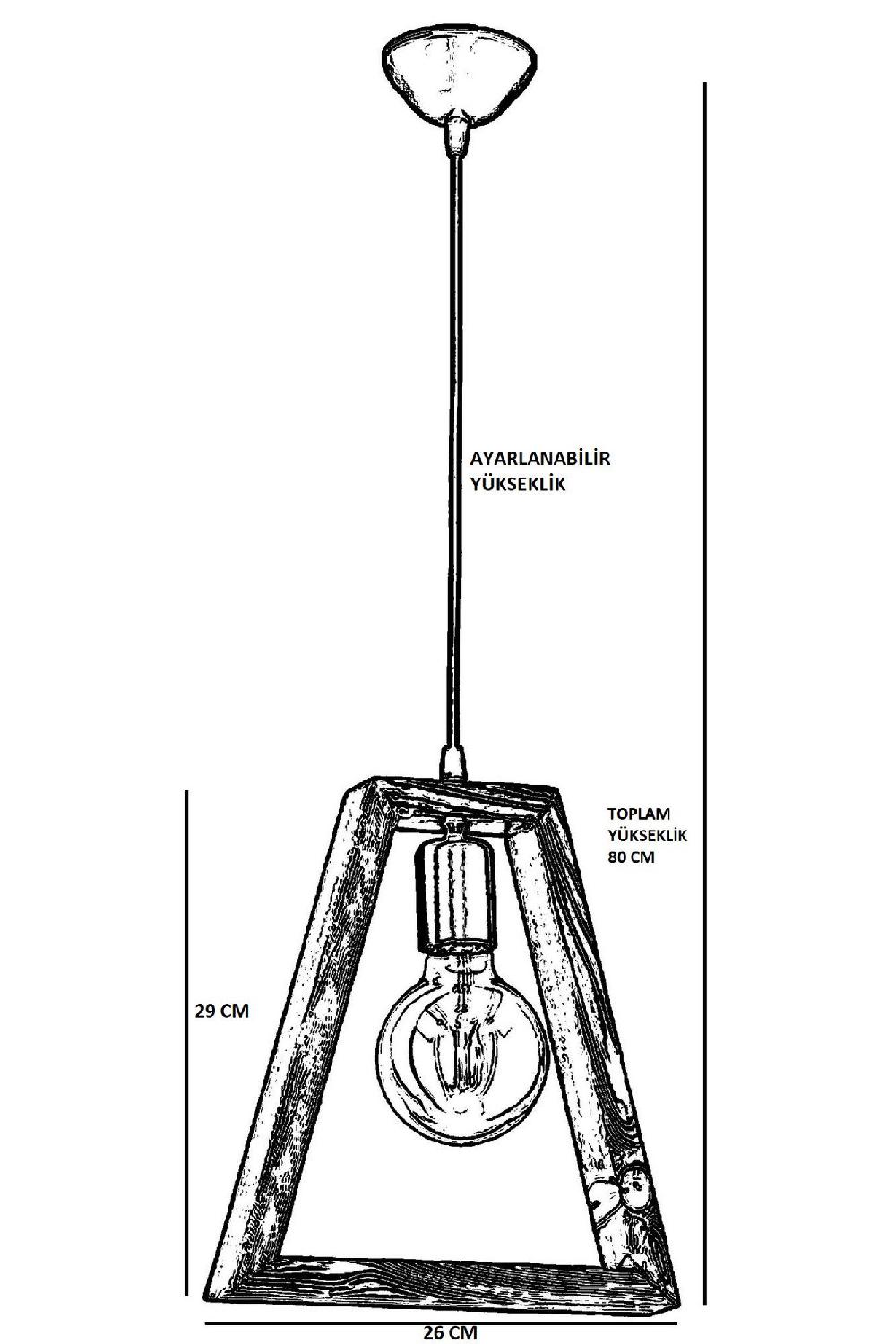 Opviq Hornbeam Radiance: Walnut & Noir Chandelier | Opviq