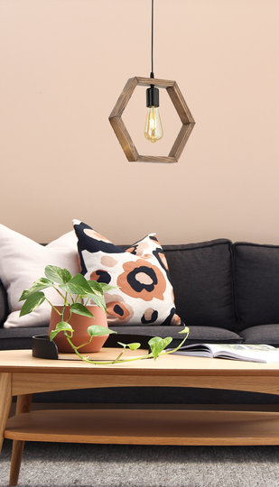 opviq Hornbeam Radiance: Walnut & Noir Chandelier | Opviq