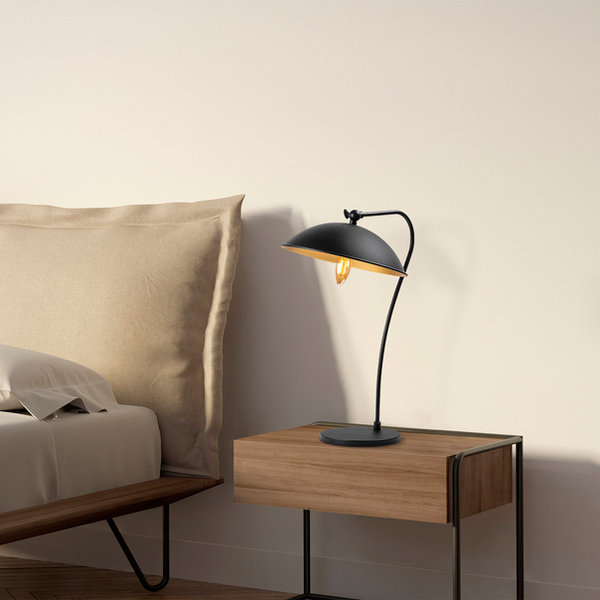 Opviq LumaForge Noir: Modern Industrial Table Lamp | Opviq