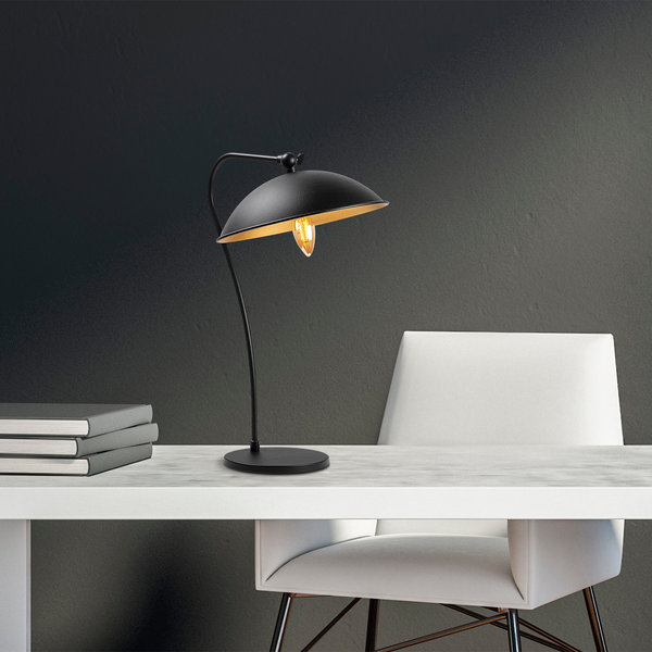 Opviq LumaForge Noir: Modern Industrial Table Lamp | Opviq