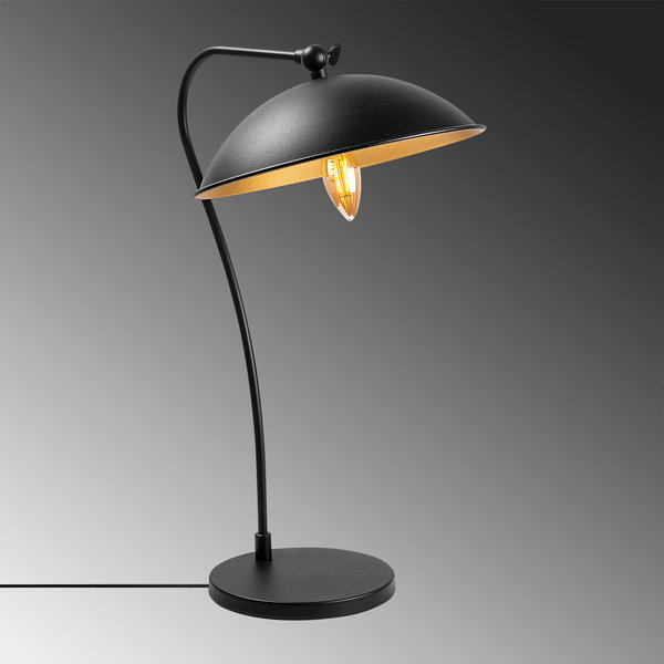 Opviq LumaForge Noir: Modern Industrial Table Lamp | Opviq