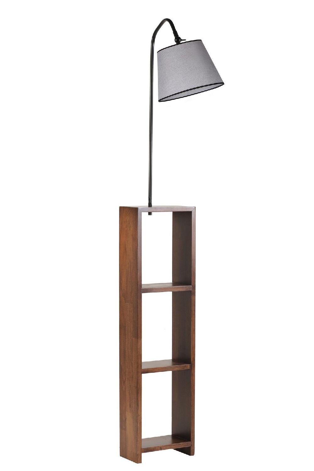 Opviq LumaNest: Elegant Black Metal Shelf Lamp | Opviq