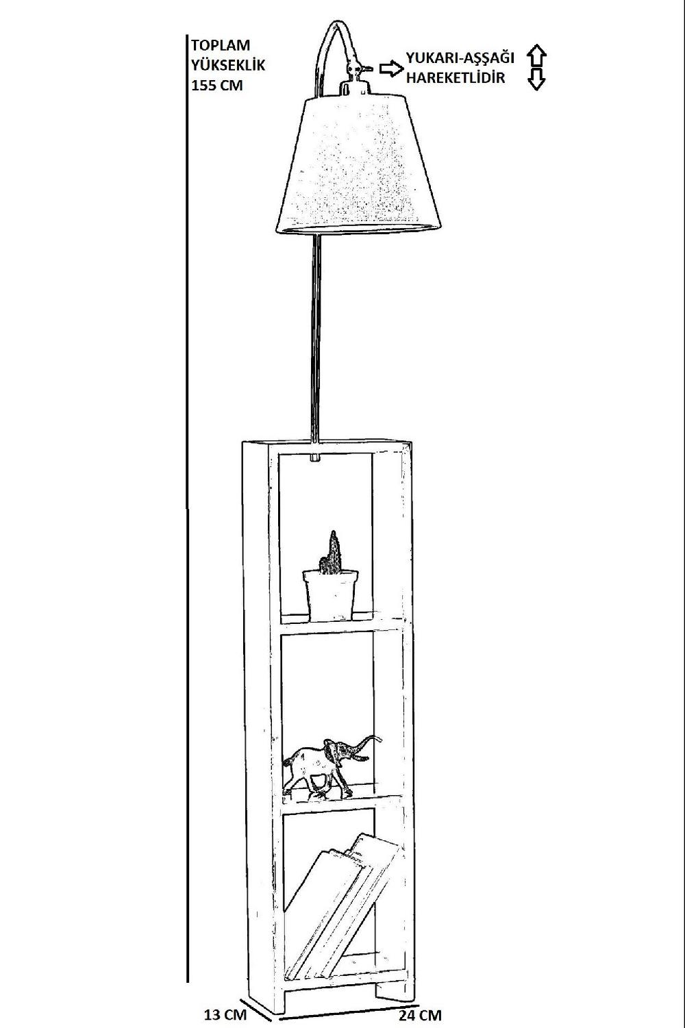 Opviq LumaNest: Elegant Black Metal Shelf Lamp | Opviq