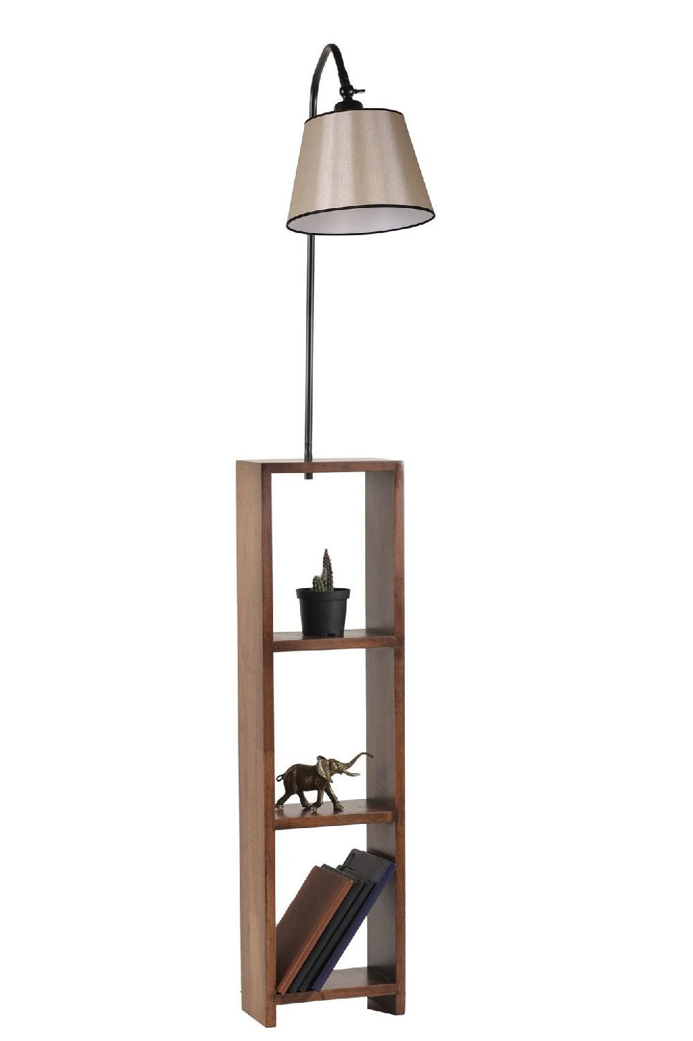 Opviq LumaNest: Elegant Black Metal Shelf Lamp | Opviq