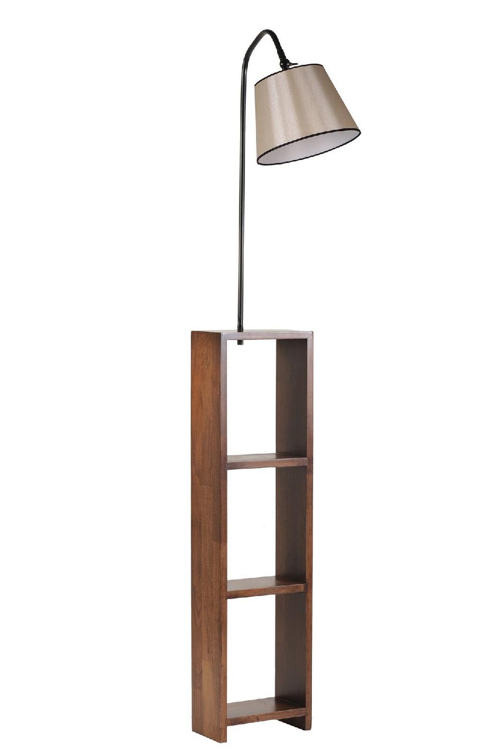 Opviq LumaNest: Elegant Black Metal Shelf Lamp | Opviq