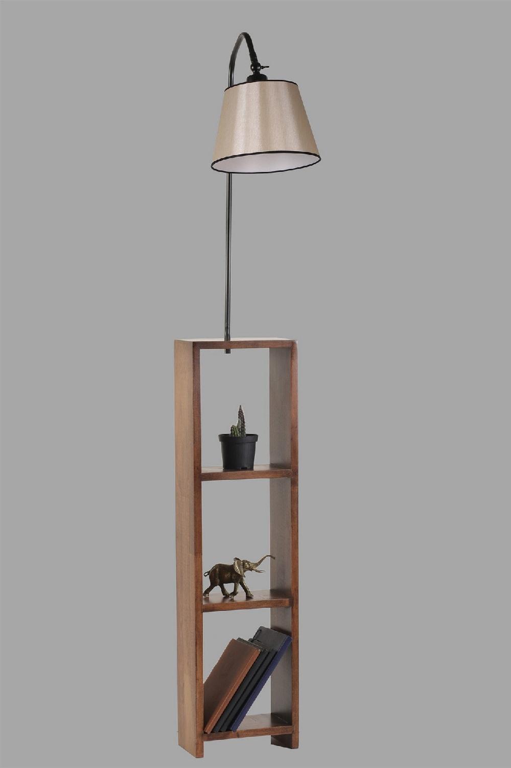 Opviq LumaNest: Elegant Black Metal Shelf Lamp | Opviq