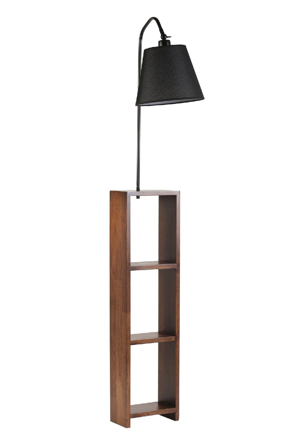 Opviq LumaNest: Elegant Black Metal Shelf Lamp | Opviq
