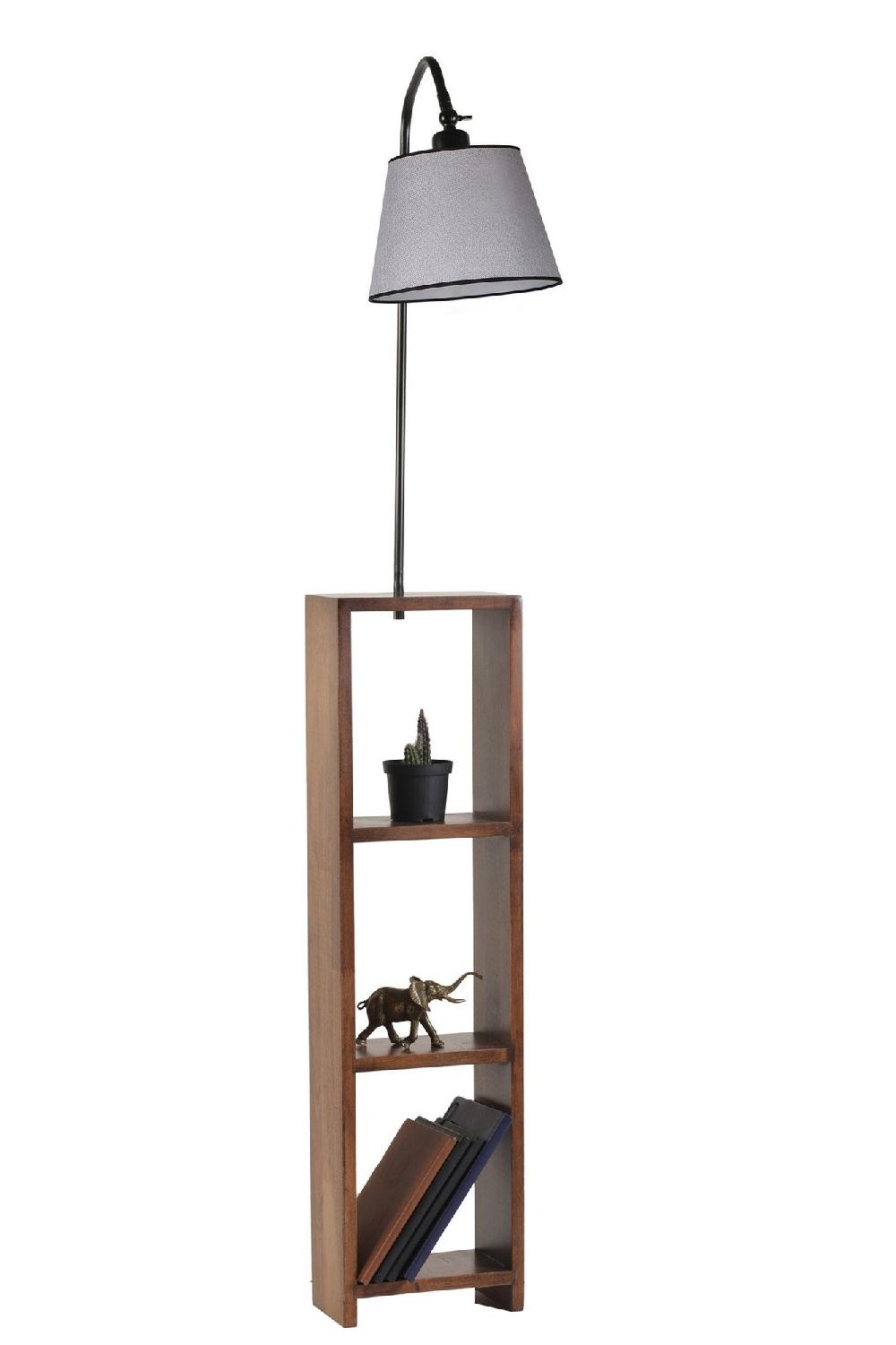 opviq LumaNest: Elegant Black Metal Shelf Lamp | Opviq