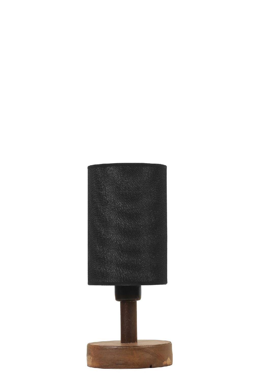 opviq LumaWood Elegance: Walnut & Noir Table Glow | Opviq