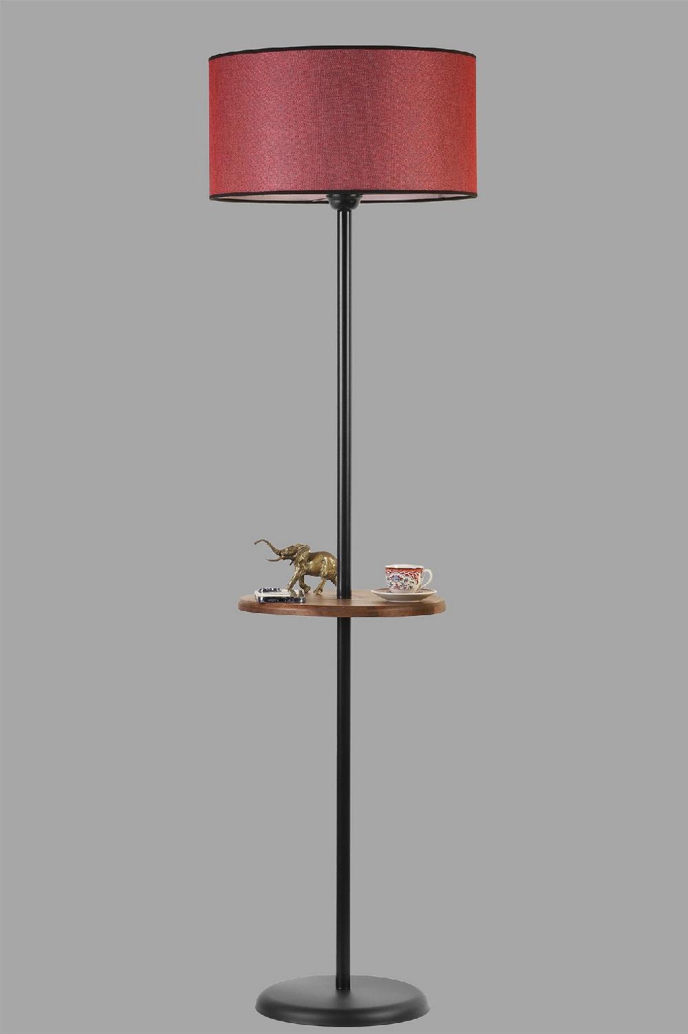 Opviq LumiaNest Elegance: Claret & Black Floor Lamp | Opviq