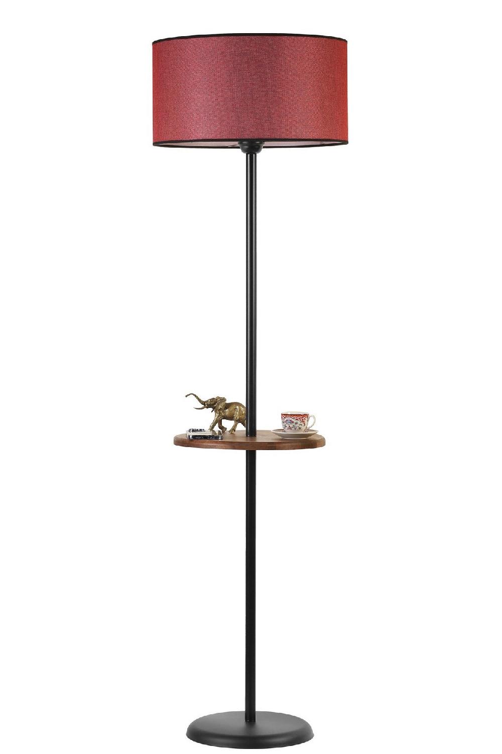 opviq LumiaNest Elegance: Claret & Black Floor Lamp | Opviq