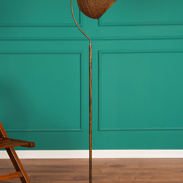 opviq LumiBoho Aura: Chic Metal & Jute Floor Lamp | Opviq
