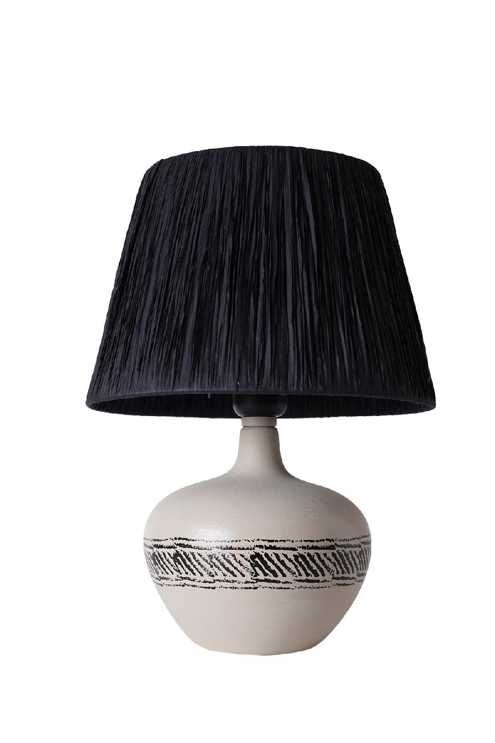 Opviq LumiCeram Elegance: Cream & Noir Table Glow | Opviq