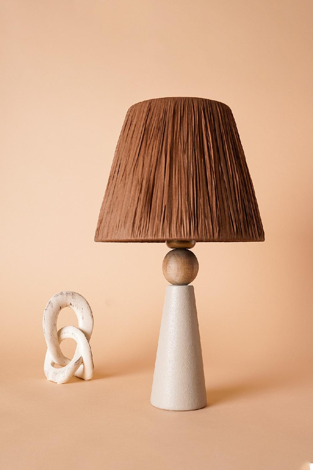 Opviq LumiCeramix: Grey Glow Artisan Table Lamp | Opviq