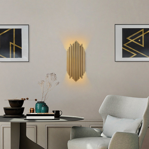 Opviq LumiCraft AuraWall: Sleek Metal Elegance | Opviq