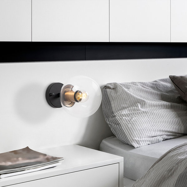 opviq LumiGlam Forge: Black Elegance Wall Light | Opviq