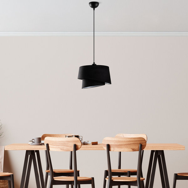 opviq Lumina Vortex Chandelier: Elegance in Black | Opviq