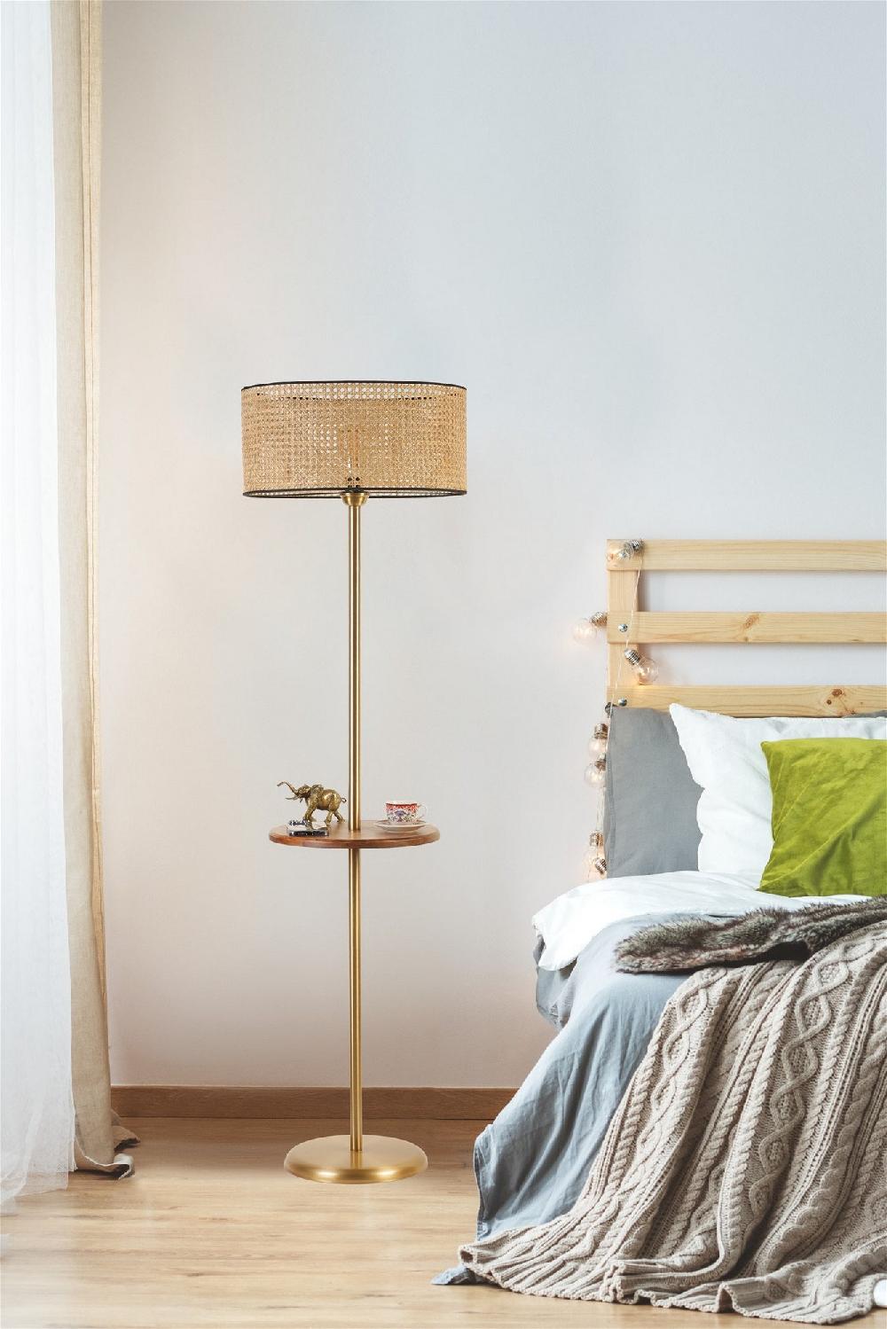 opviq LuminaBeech: Metal Glow & Beech Elegance Lamp | Opviq