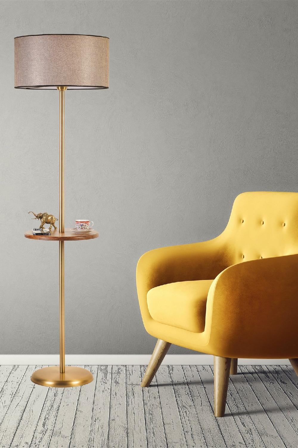 opviq LuminaBeech: Metal Glow & Beech Elegance Lamp | Opviq