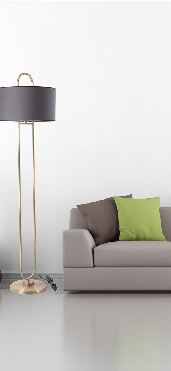 opviq LuminaNordica: The Grey Elegance Floor Lamp | Opviq
