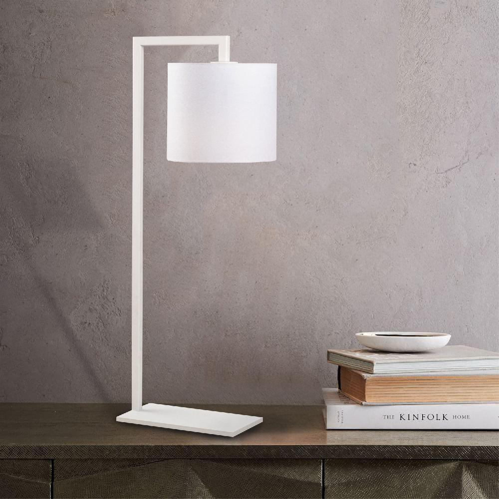opviq Luminara Chic - Modern White Metal Table Lamp | Opviq