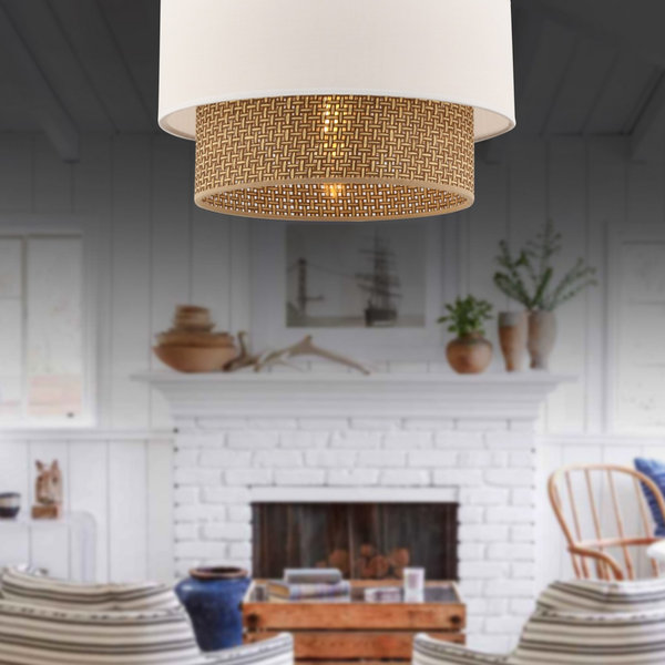opviq Luminara Elegance Chandelier - Beige & White Bliss | Opviq